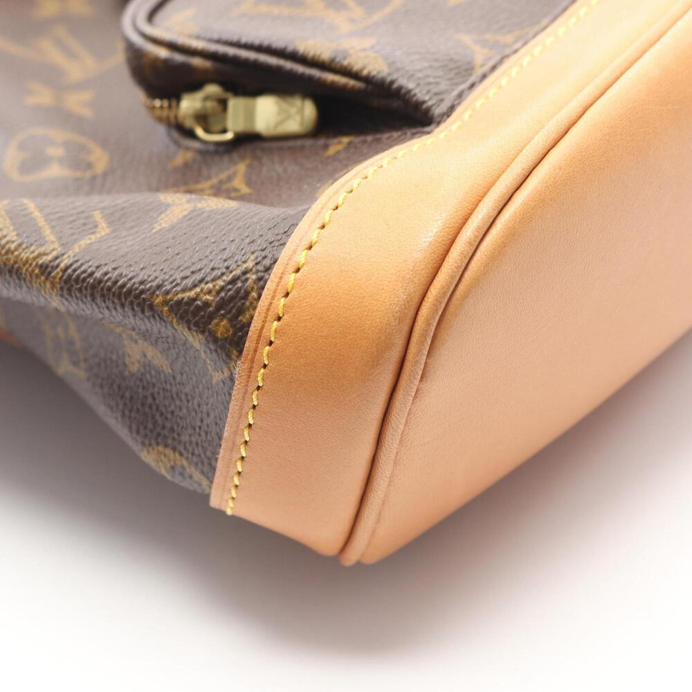 LOUIS VUITTON Authentic Brown Monogram Leather Backpack - Picture 6 of 9